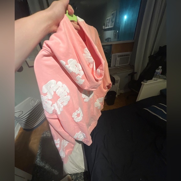 Pink & White Denim Tears Hoodie - Picture 3 of 3